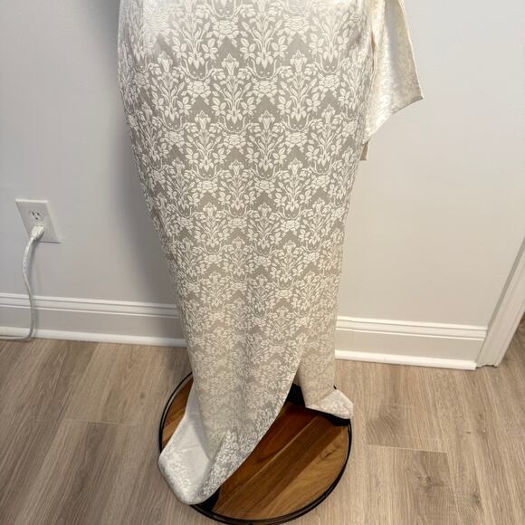 V. Chapman June Corset Jacquard Front-Slit Strapless Gown In Ivory Size 8 New - Picture 6 of 13